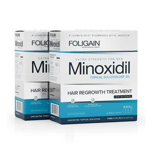 FOLIGAIN Low Alcohol Minoxidil 5% Hair Regrowth Treatment For Men 6 Month Supply - FOLIGAIN UK