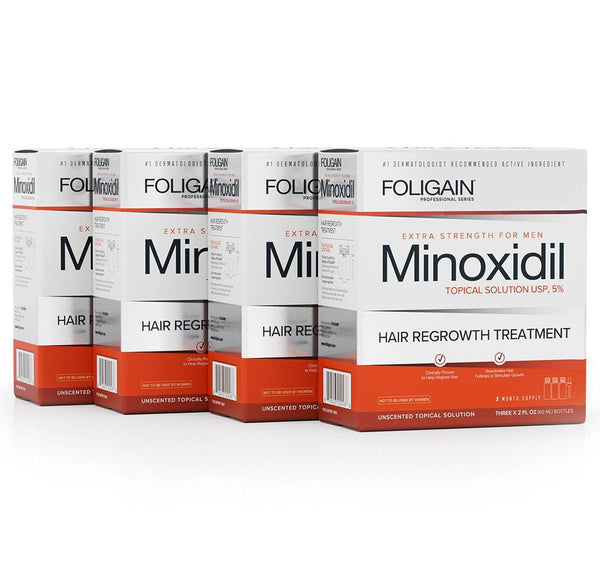 FOLIGAIN Minoxidil 5% Hair Regrowth Treatment For Men 12 Month Supply - FOLIGAIN UK
