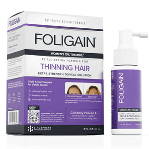 FOLIGAIN Triple Action Complete Formula For Thinning Hair For Women with 10% Trioxidil - FOLIGAIN UK